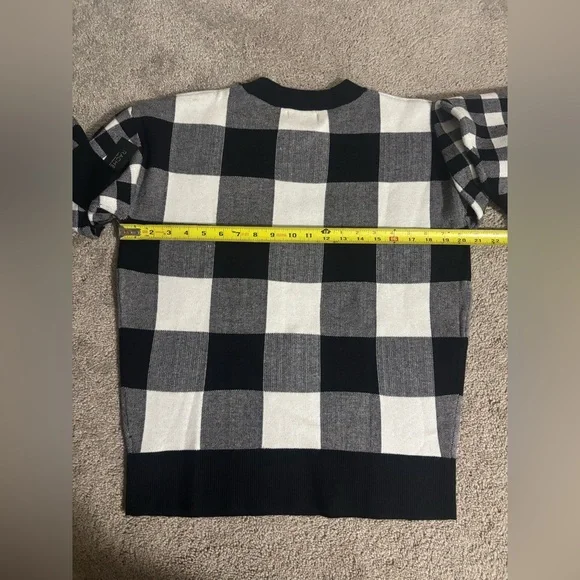 Rachel Zoe Women's Check Print Long Sleeve Crew Neck Sweatshirt
Black Size S - Picture 10 of 11